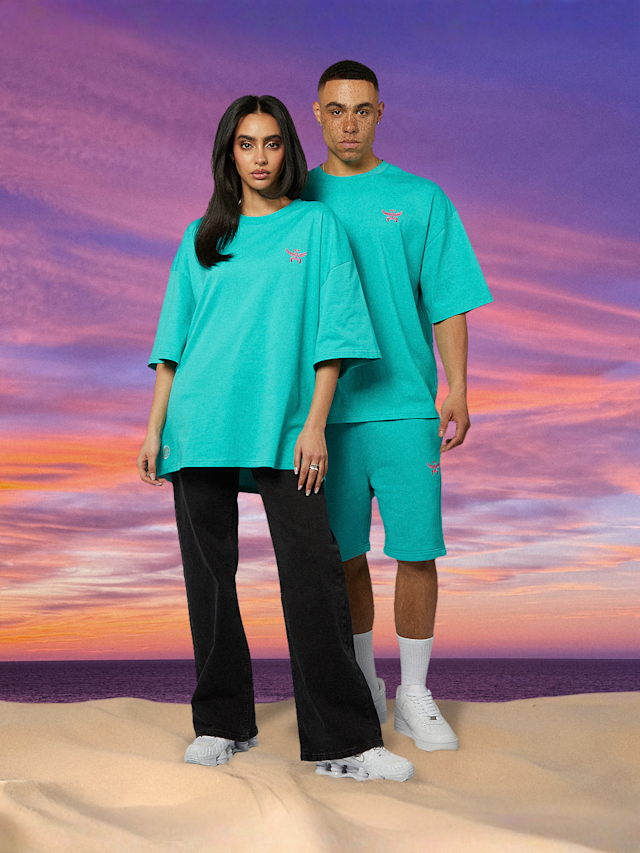 MCM x SNIPES, Miami Sweatshorts, turquoise, Image 5 of 5