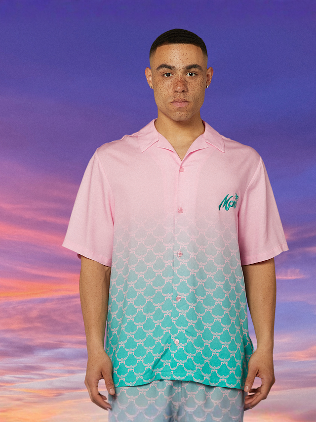 MCM x SNIPES, Gradient Resort Shirt, light pink, Image 1 of 5