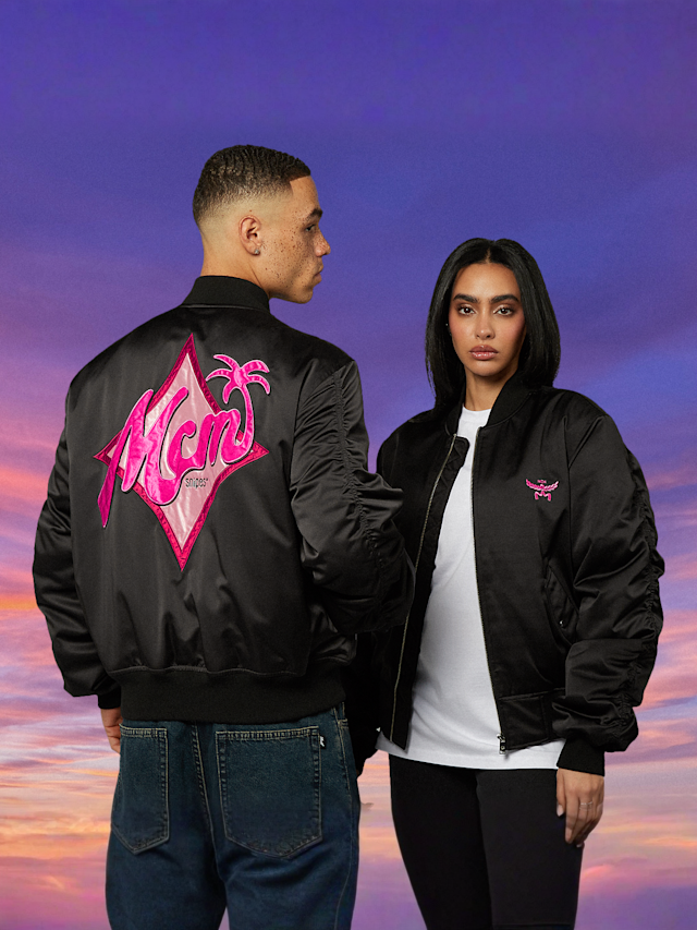 MCM x SNIPES, Miami Palm Bomber Jacket, black, Image 1 of 8