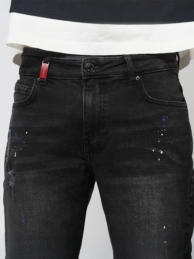 2Y STUDIOS, Leonardo Ripped Slim Fit Shorts, black, Image 3 of 5