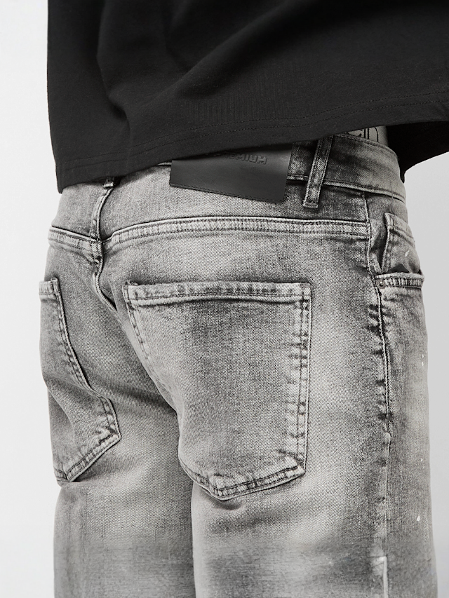 2Y STUDIOS, Victor Ripped Slim Fit Shorts, grey, Image 4 of 5