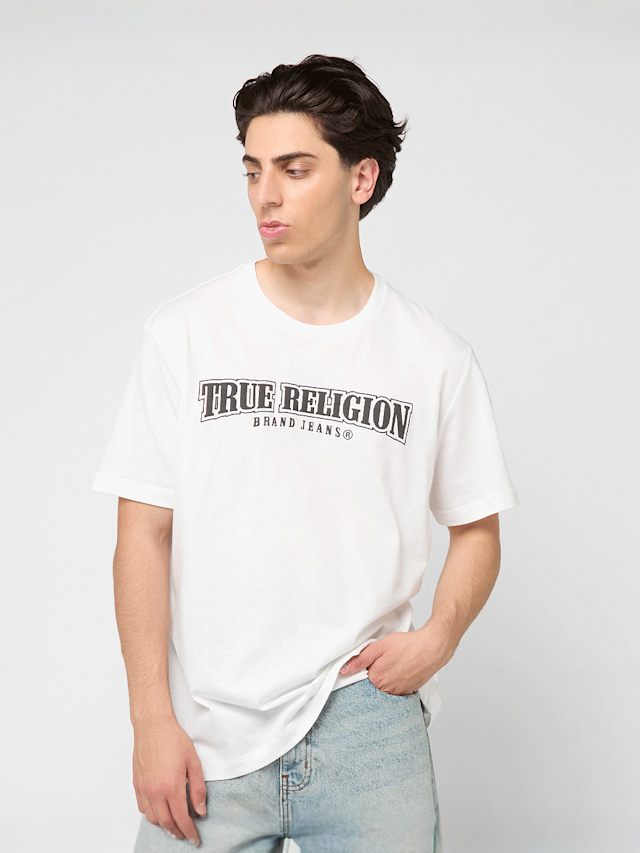 True Religion, Relaxed NU Brush Tee, white, Image 1 of 5