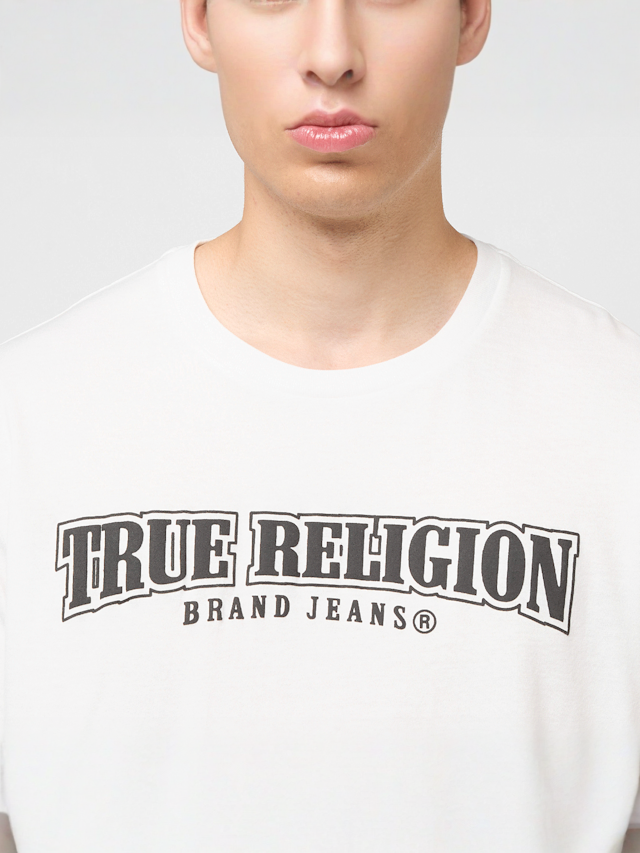 True Religion, Relaxed NU Brush Tee, white, Image 3 of 5