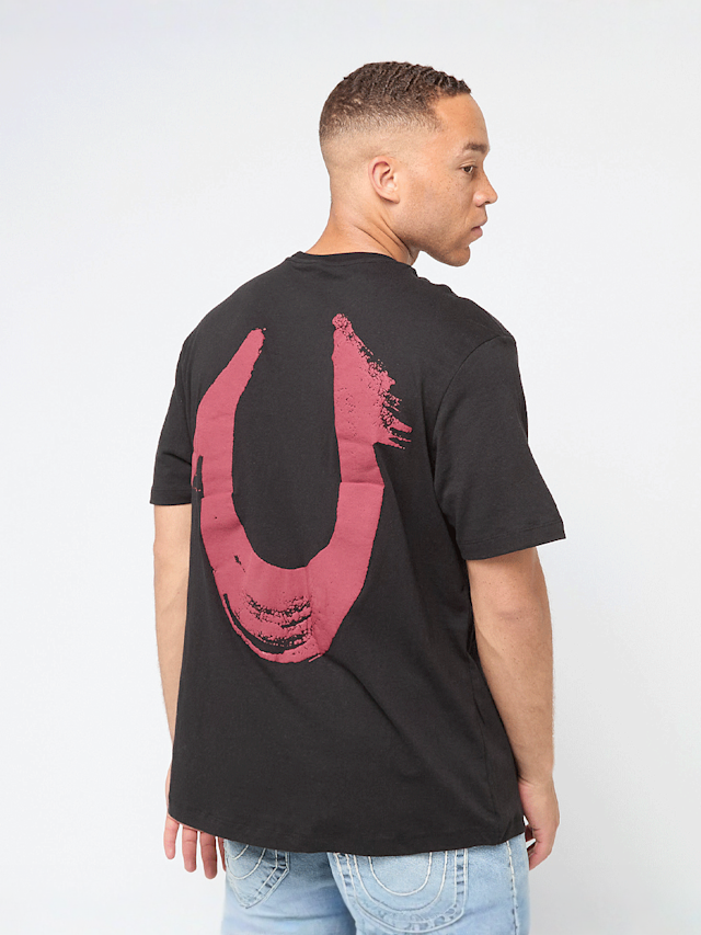 True Religion, Relaxed NU Brush Tee, black, Image 2 of 5