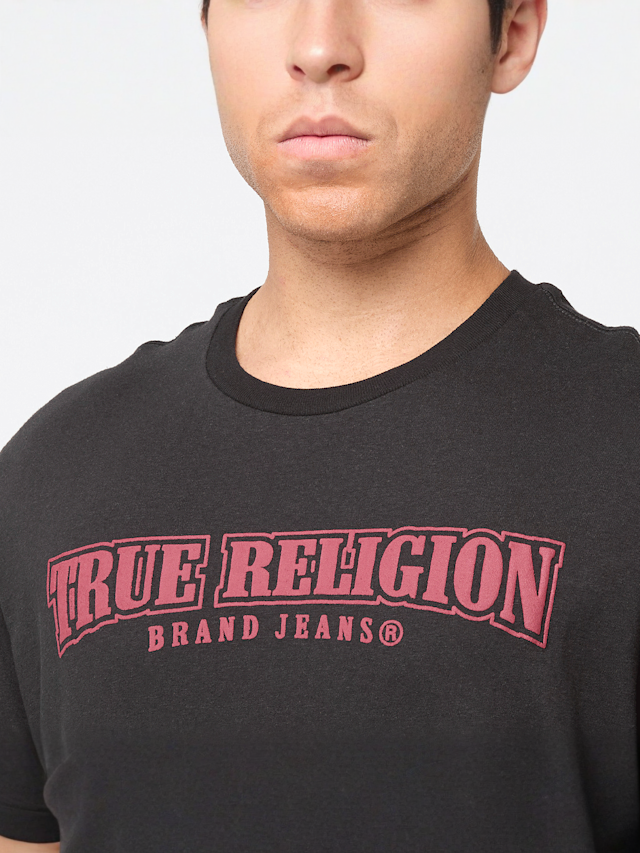 True Religion, Relaxed NU Brush Tee, black, Image 3 of 5