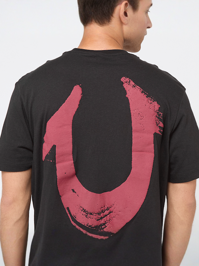 True Religion, Relaxed NU Brush Tee, black, Image 4 of 5