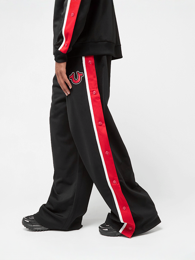 True Religion, Snap Off Baggy Track Pants, black, Image 4 of 6