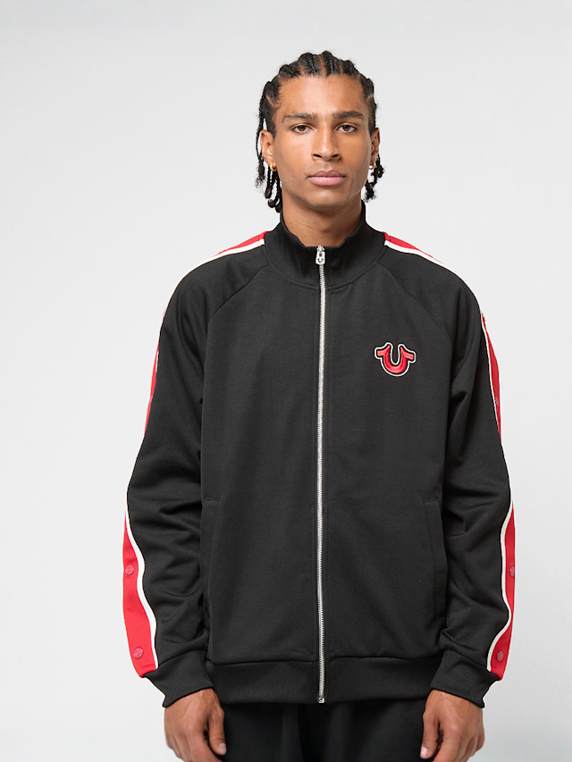 True Religion, Snap Off Track Jacket, black, Image 1 of 7