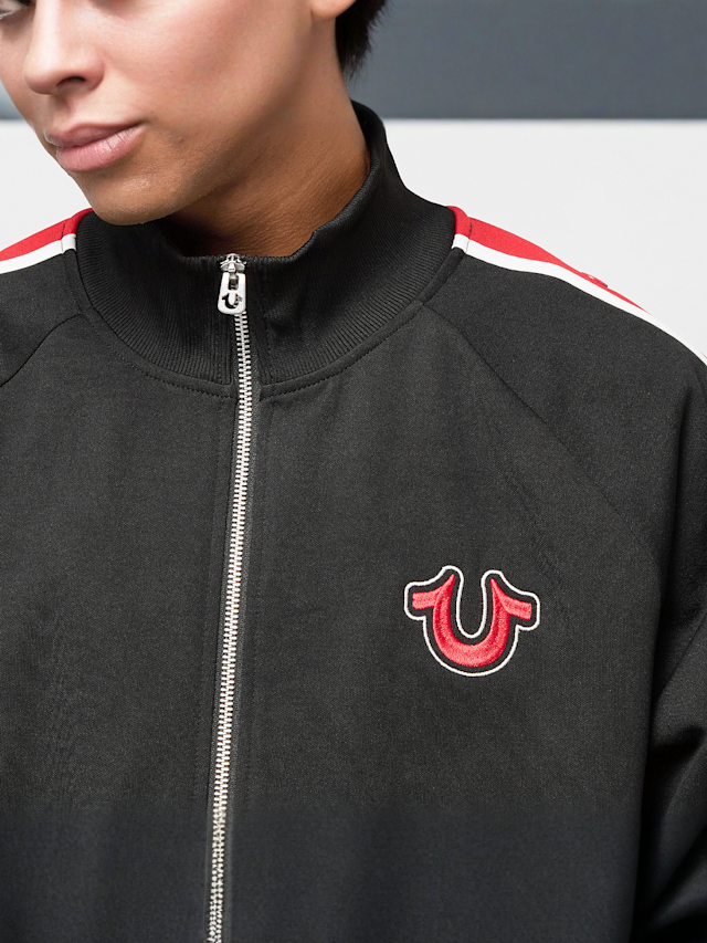 True Religion, Snap Off Track Jacket, black, Image 3 of 7