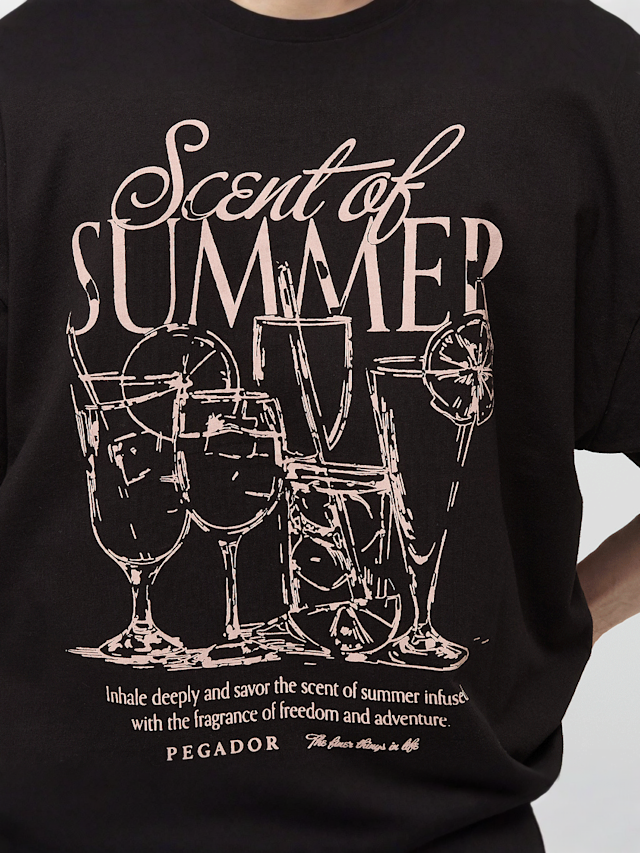 Pegador, Tapo Heavy Oversized Tee, black, Image 4 of 5