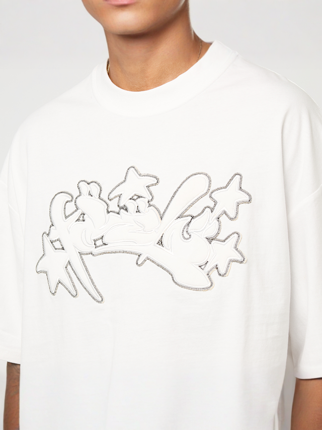 FAVELA, Runstitch T-Shirt, white, Image 3 of 4
