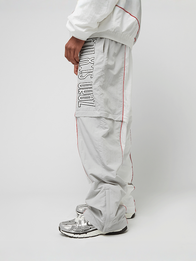 zəяo si:x nœf, Primary Logo Oversized Straight Leg Color Block Trackpants, white, Image 6 of 9