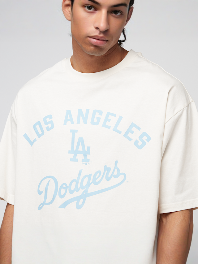 New Era, MLB Arch Graphic Oversized Tee Los Angeles Dodgers, beige, Image 3 of 5