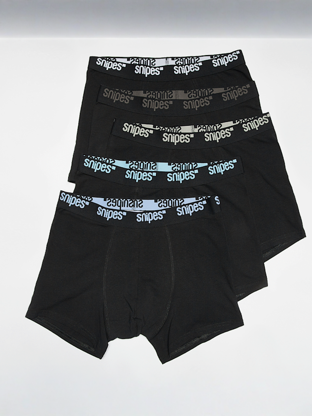 SNIPES, 5 PACK - Black Tape  Briefs Boxershorts, black, Image 1 of 2