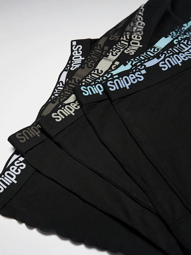 SNIPES, 5 PACK - Black Tape  Briefs Boxershorts, black, Image 2 of 2