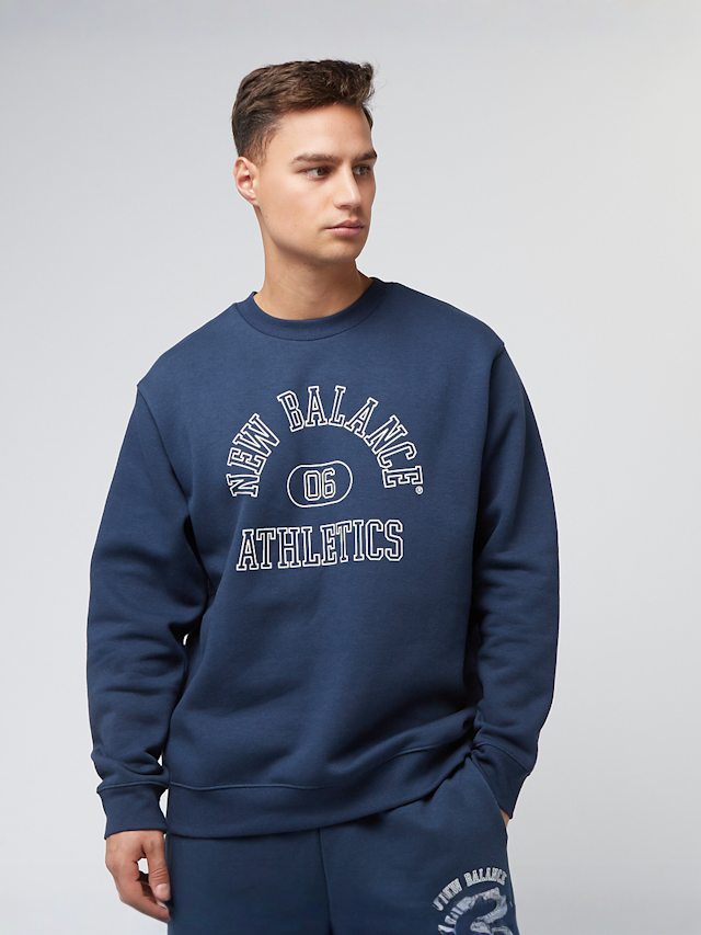 New Balance, Graphic Crew, blue, Image 1 of 4