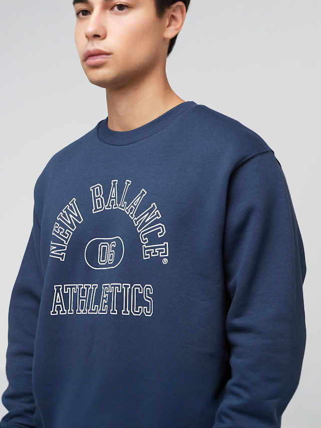 New Balance, Graphic Crew, blue, Image 3 of 4