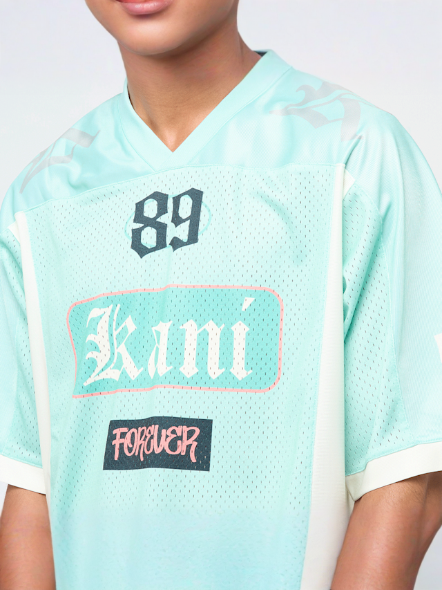 Karl Kani, Colorblock Football Jersey, blue, Image 3 of 5