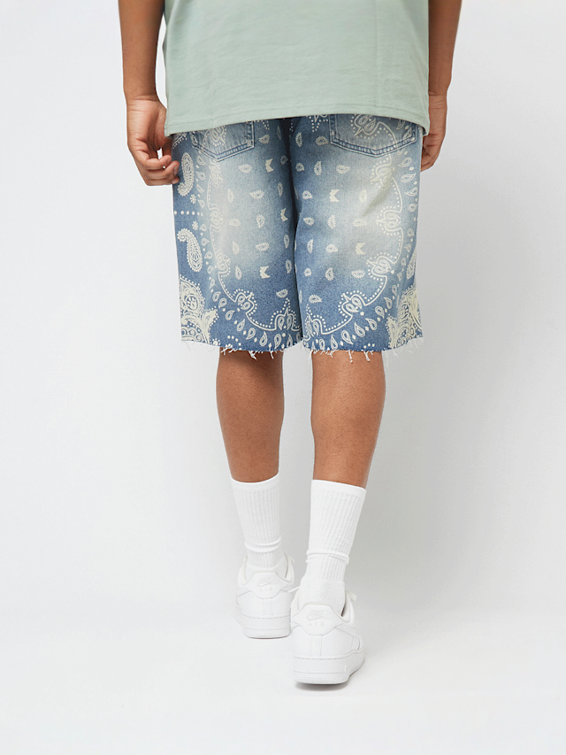 Karl Kani, Paisley Jorts, blue, Image 2 of 5