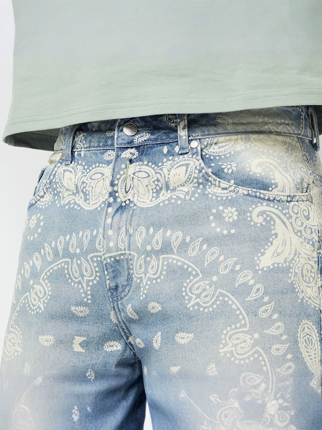 Karl Kani, Paisley Jorts, blue, Image 3 of 5