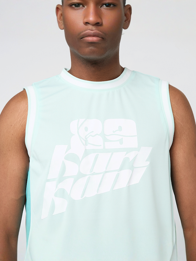Karl Kani, Signature Colorblock Basketball Jersey, turquoise, Image 3 of 7