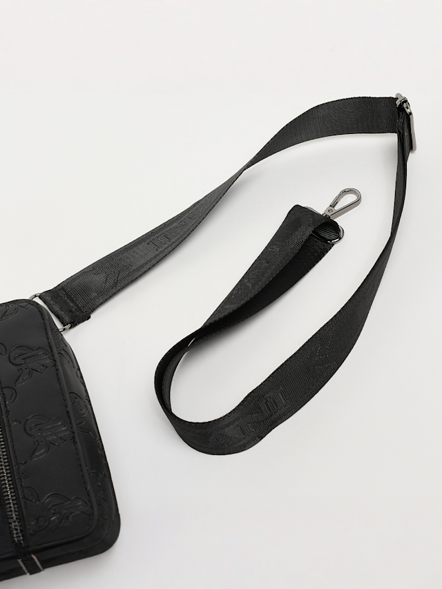Karl Kani, Metal Signature All Over Print Messenger Bag, black, Image 4 of 7