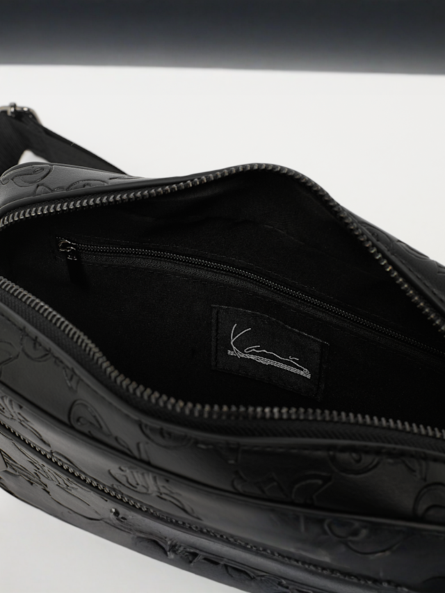 Karl Kani, Metal Signature All Over Print Messenger Bag, black, Image 6 of 7