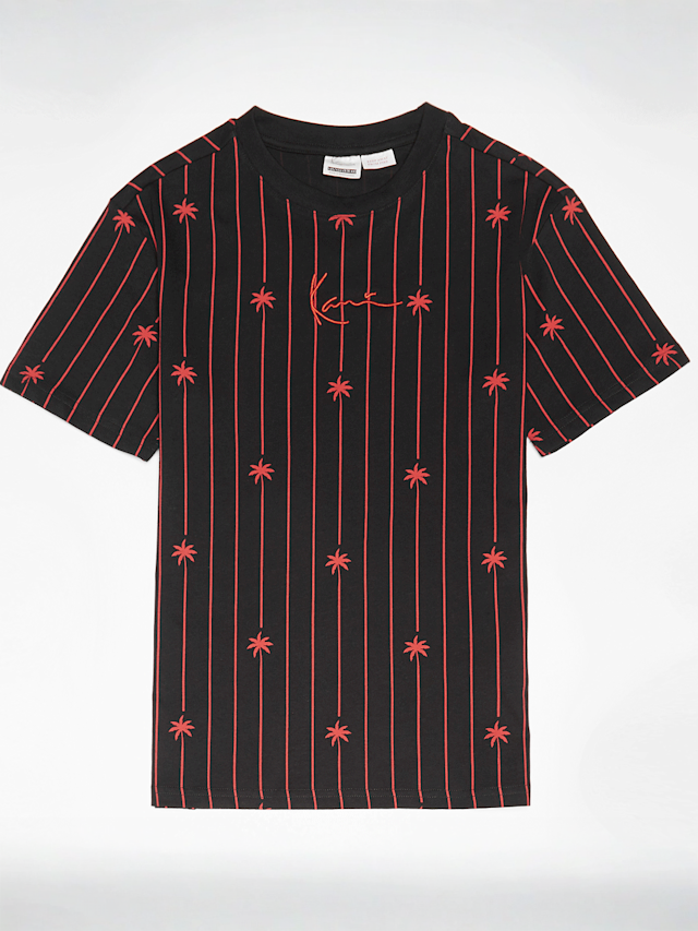 Karl Kani, Signature Palm Pinstripe T-Shirt Junior, black, Image 1 of 3