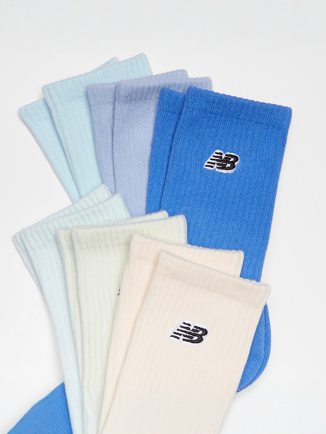 New Balance, 6 PACK - Patch Logo Crew Socks, multi-colour, Image 2 of 2