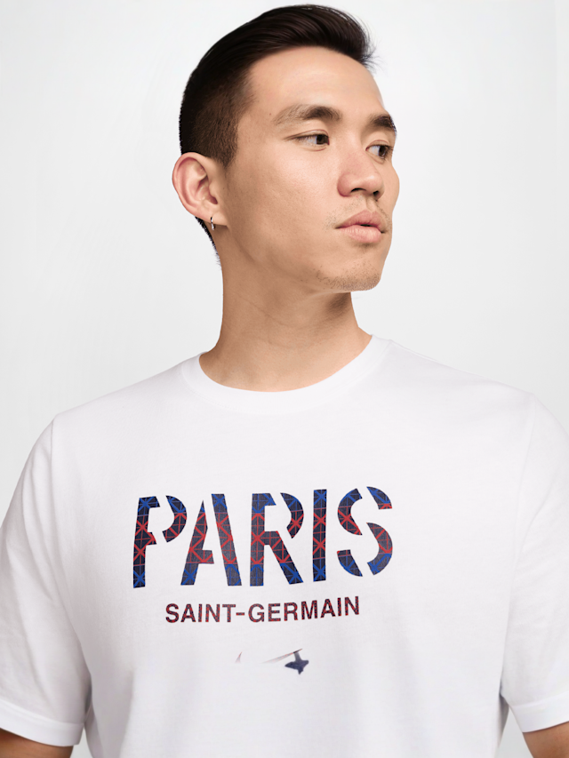 Nike, PSG Wordmark Tee, white, Image 3 of 5