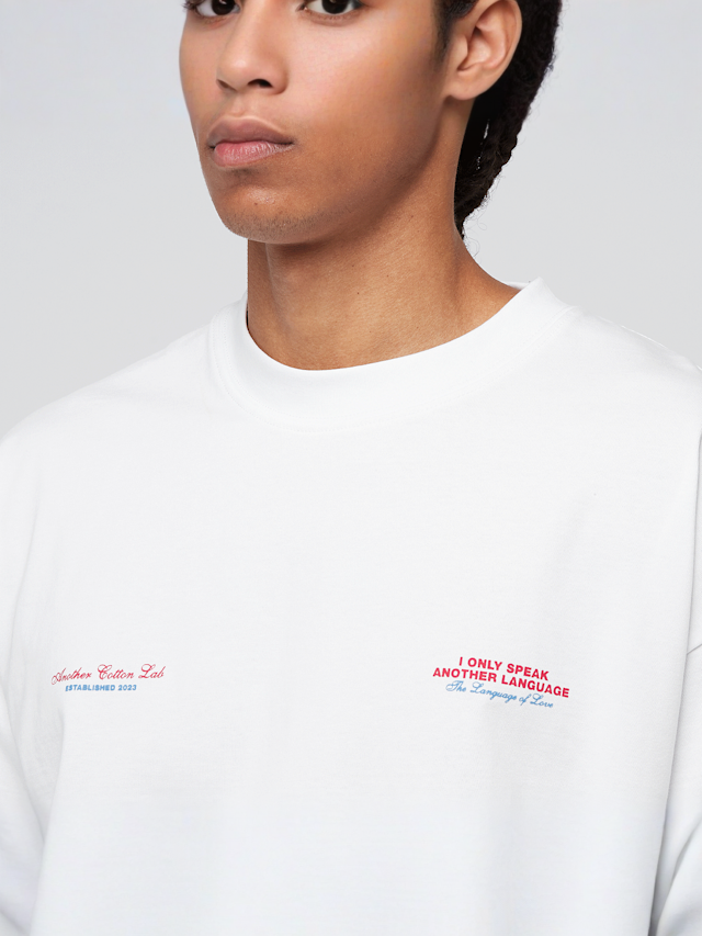 Another Cotton Lab, Pardon Monsieur Oversized T-Shirt, white, Image 3 of 5