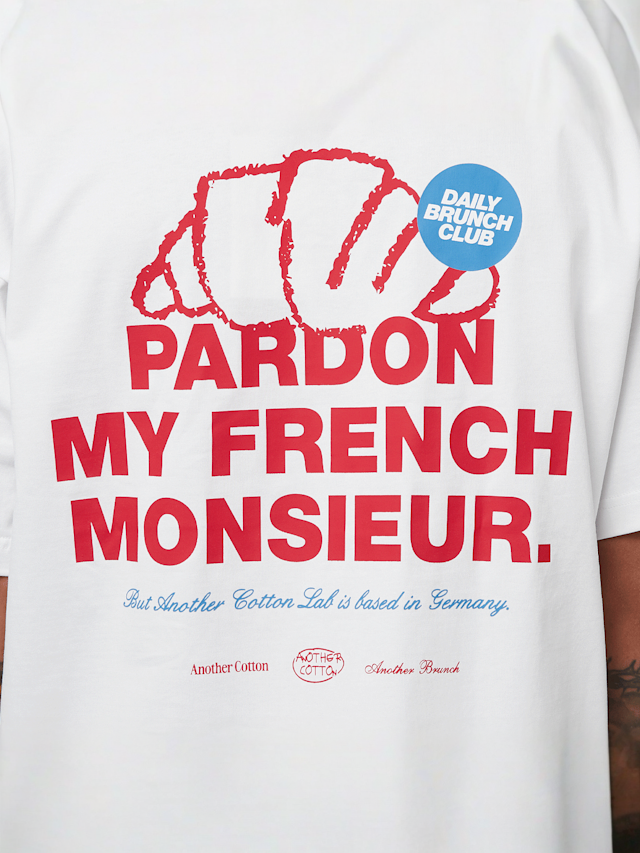 Another Cotton Lab, Pardon Monsieur Oversized T-Shirt, white, Image 4 of 5