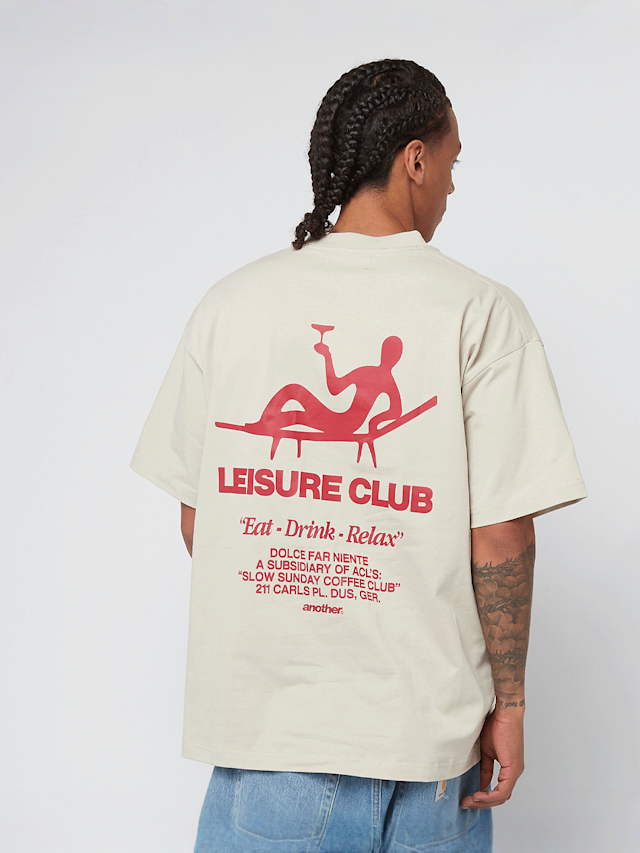 Another Cotton Lab, Leisure Club Oversized T-Shirt, beige, Image 1 of 5