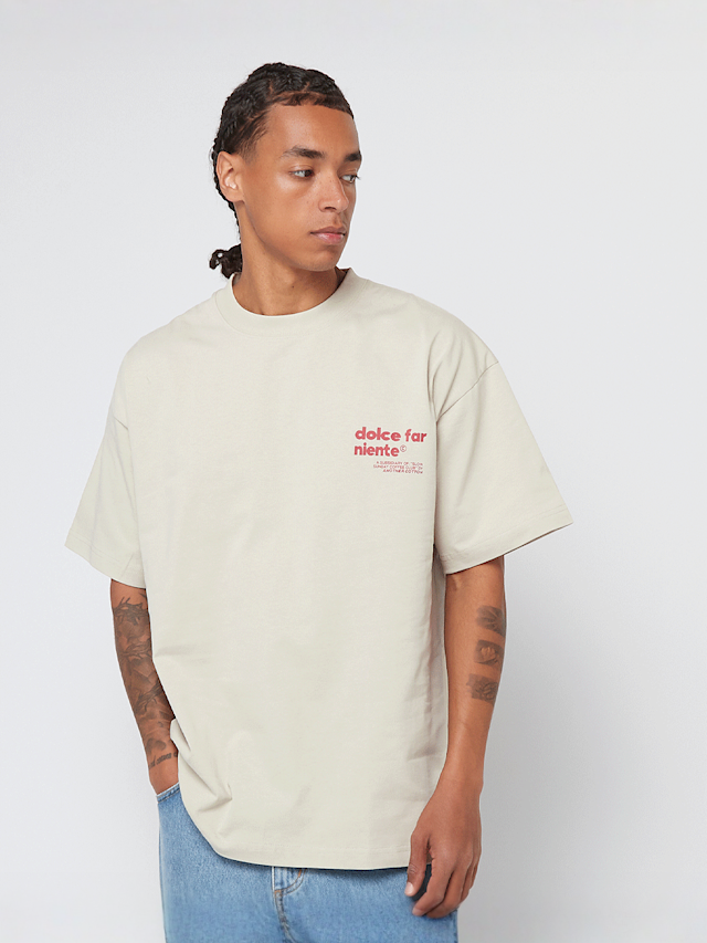 Another Cotton Lab, Leisure Club Oversized T-Shirt, beige, Image 2 of 5
