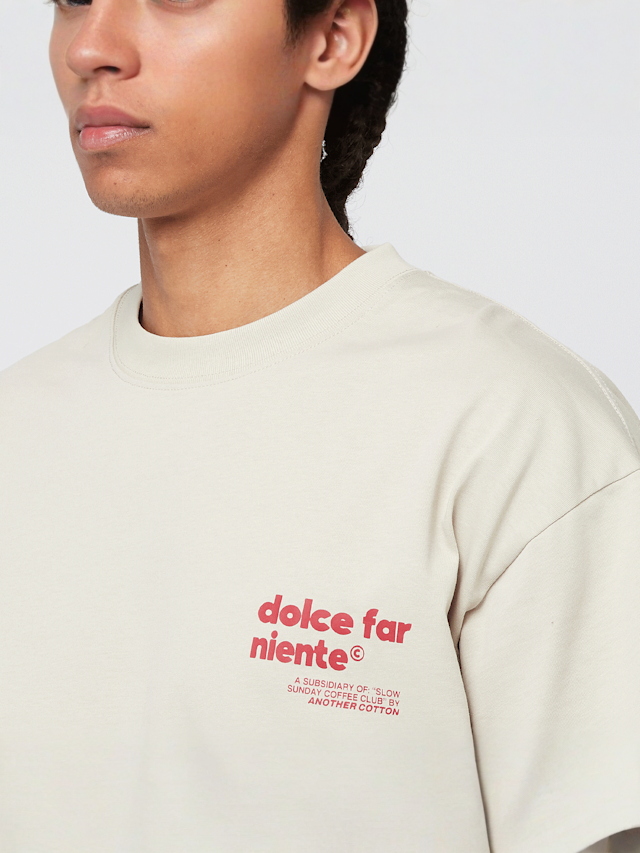 Another Cotton Lab, Leisure Club Oversized T-Shirt, beige, Image 3 of 5