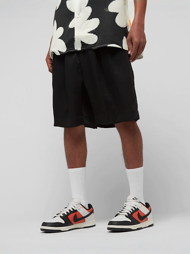 Another Cotton Lab, Double Pleated Shorts, black, Image 1 of 5
