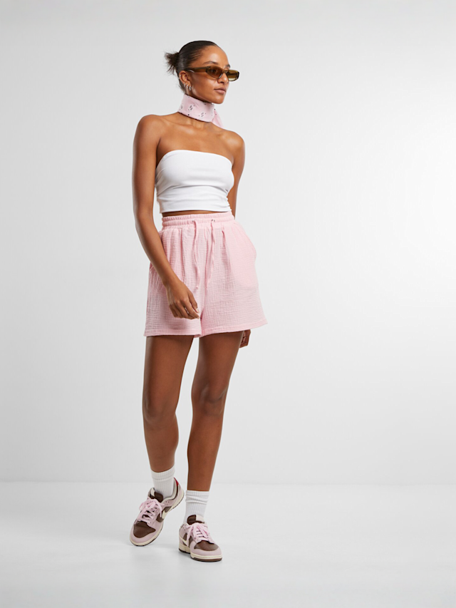 Urban Classics, Ladies Musselin Shorts, light pink, Image 4 of 4