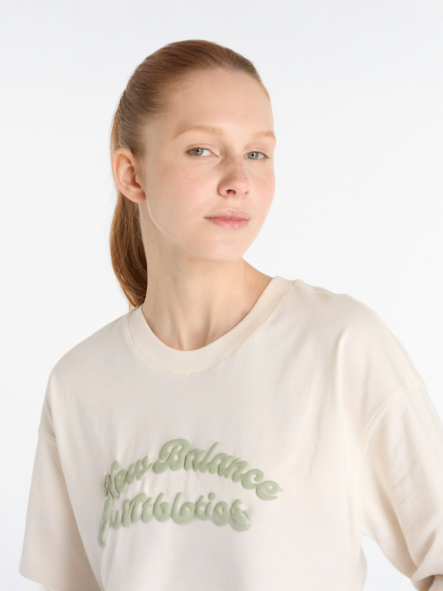 New Balance, Linear Heritage Oversized T-Shirt, beige, Image 3 of 4