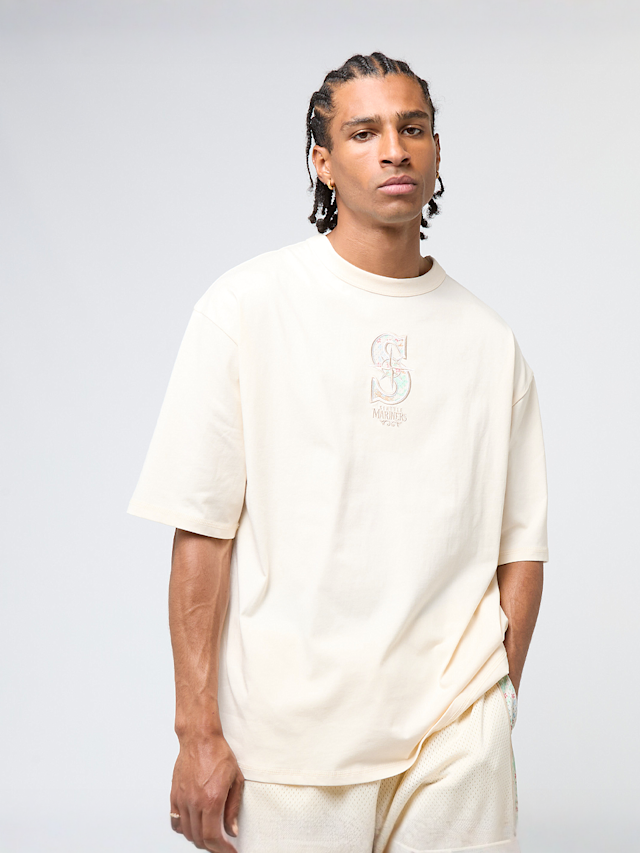 New Era, MLB Infill Seattle Mariners Oversized Tee, beige, Image 1 of 5