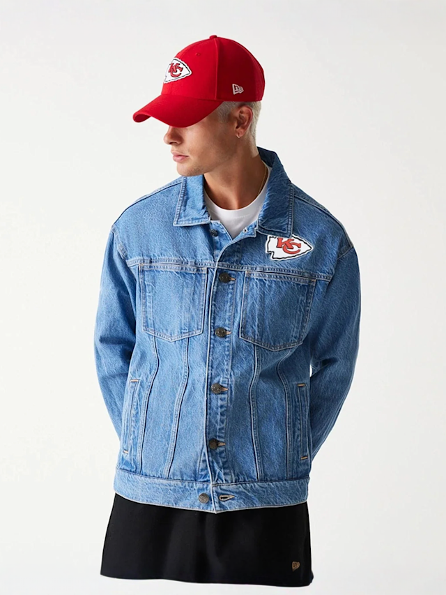 New Era, NFL Denim Jacket Kansas City Chiefs, blue, Image 1 of 6