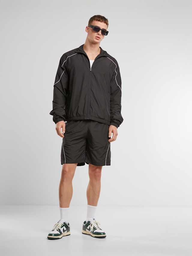 Urban Classics, Piped Panel Trackjacket, black, Image 4 of 4