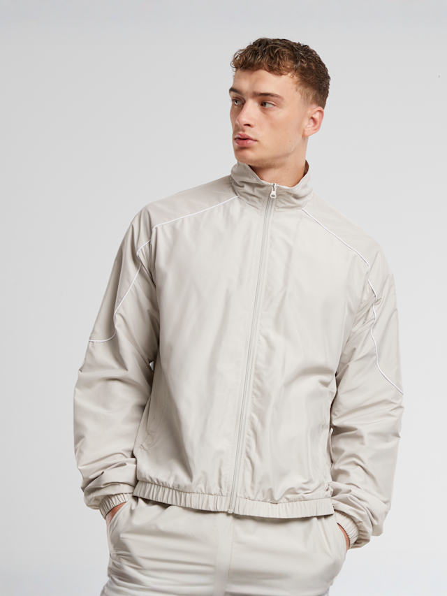 Urban Classics, Piped Panel Trackjacket, beige, Image 1 of 4