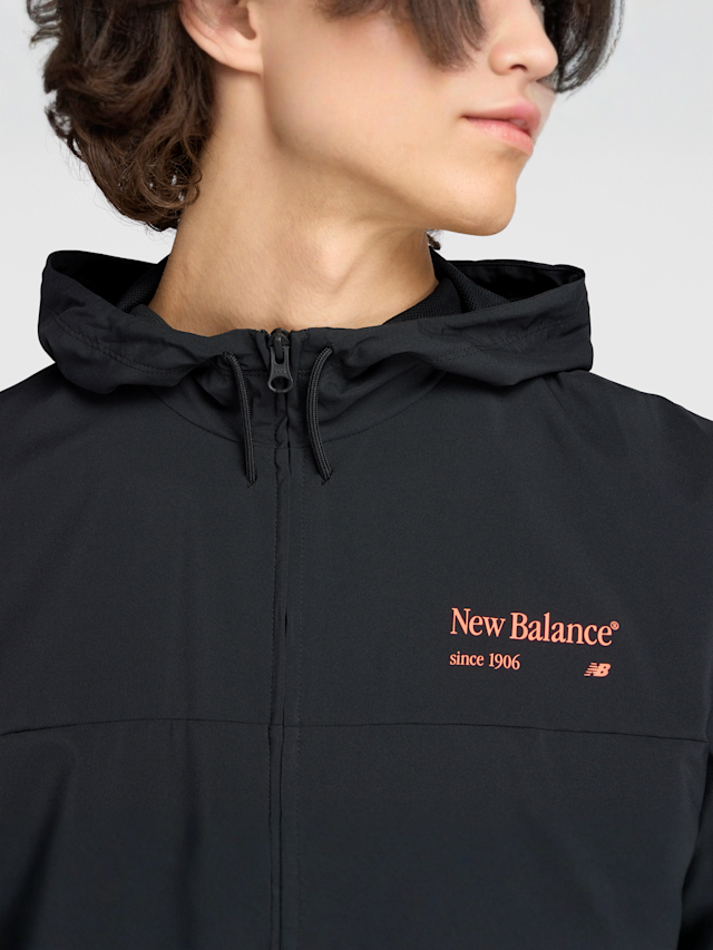 New Balance, Reimagined Woven Graphic Jacket, black, Image 4 of 6