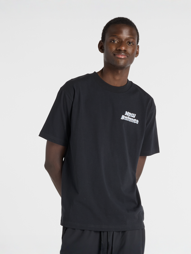 New Balance, Chrome Runner T-Shirt, black, Image 1 of 5