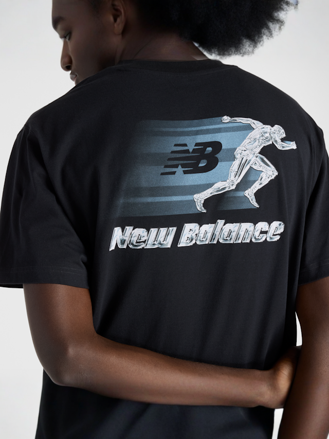 New Balance, Chrome Runner T-Shirt, black, Image 4 of 5