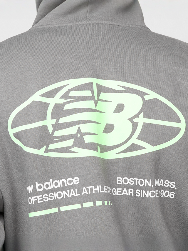 New Balance, Back Print Graphic Hoodie, grey, Image 4 of 5