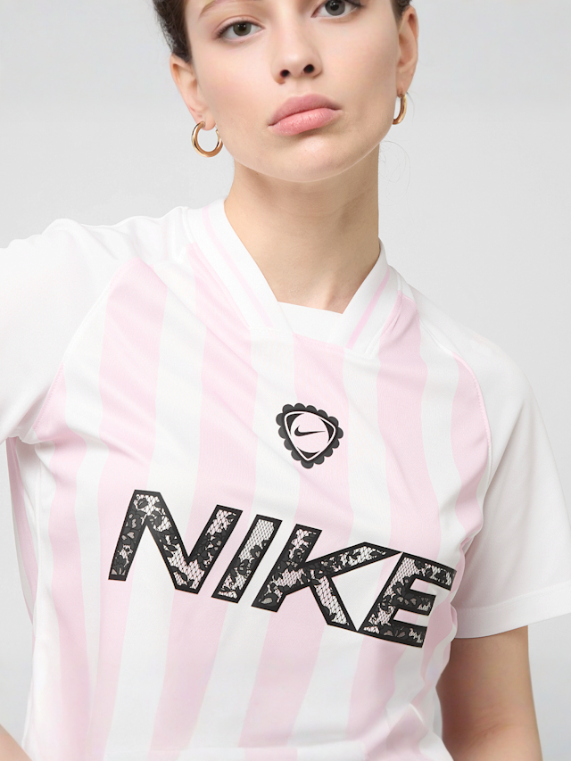 Nike, Sportswear Shortsleeve Crop Football Trend Top, white, Image 3 of 4