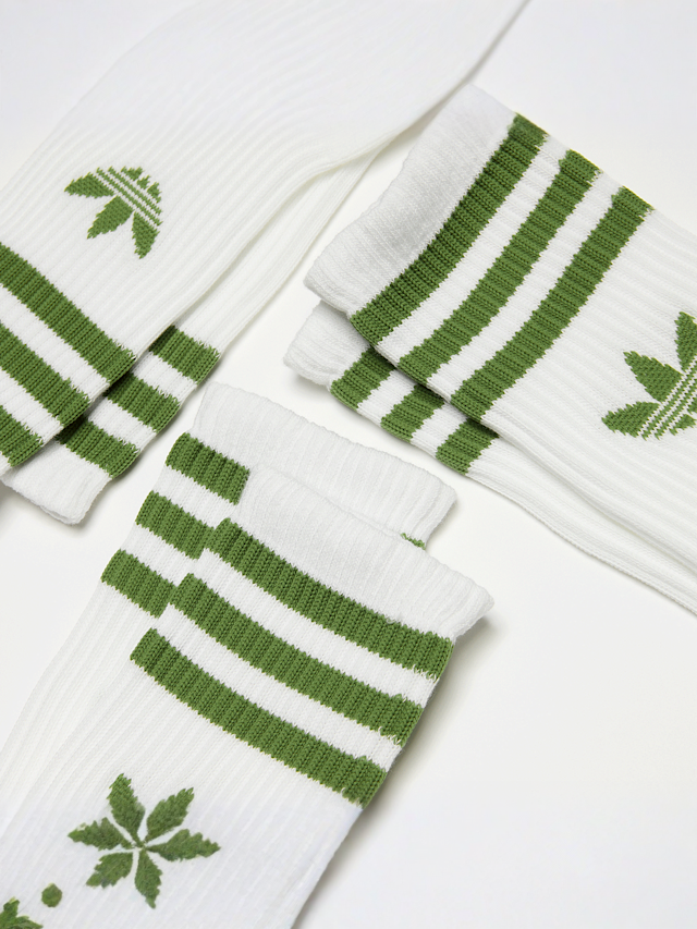 adidas Originals, 3 PACK - adicolor Crew Socks, white, Image 2 of 2