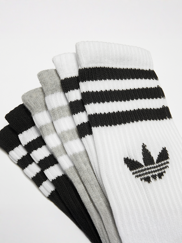 adidas Originals, 3 PACK - adicolor 3-Stripes Crew Socks, grey, Image 2 of 2
