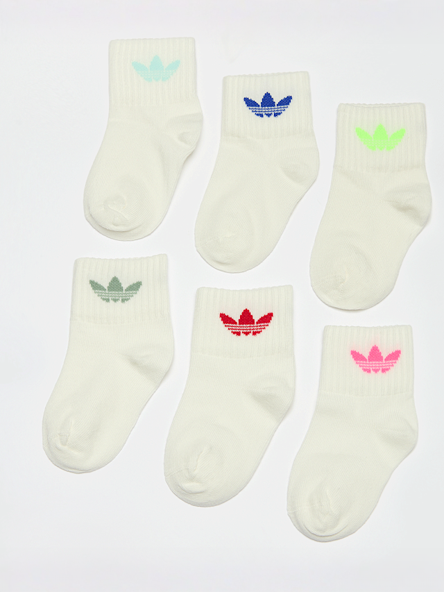 adidas Originals, 6 PACK - adicolor Trefoil Ankle Socks Kids, beige, Image 1 of 2